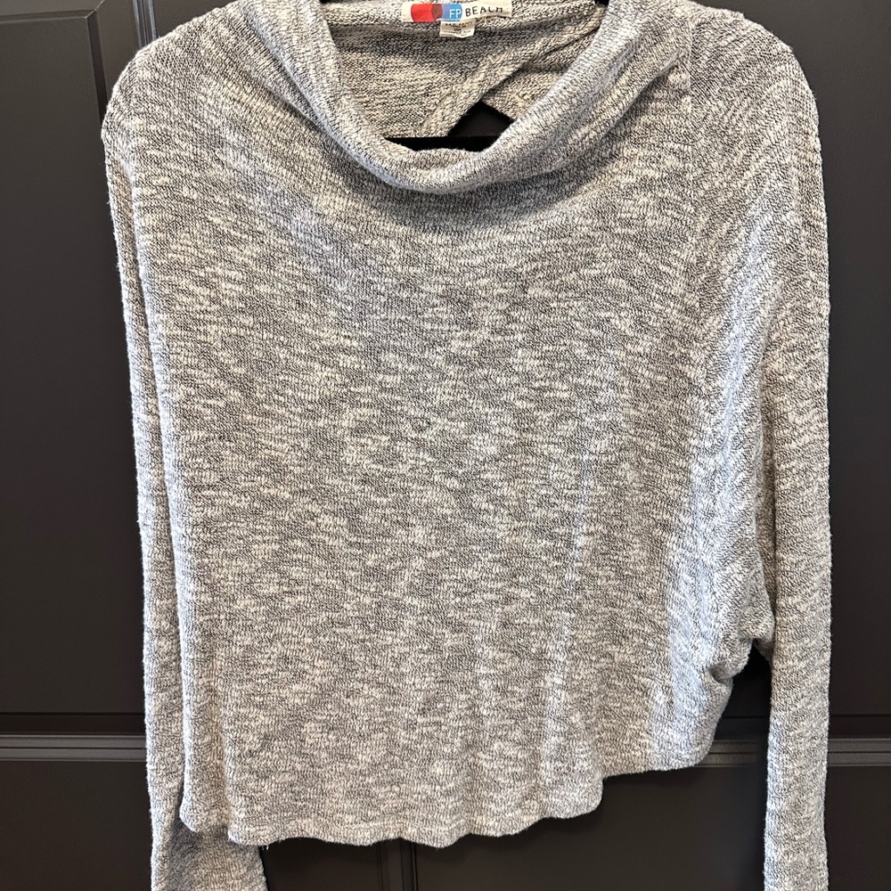 Gray Cowl Neck Sweater